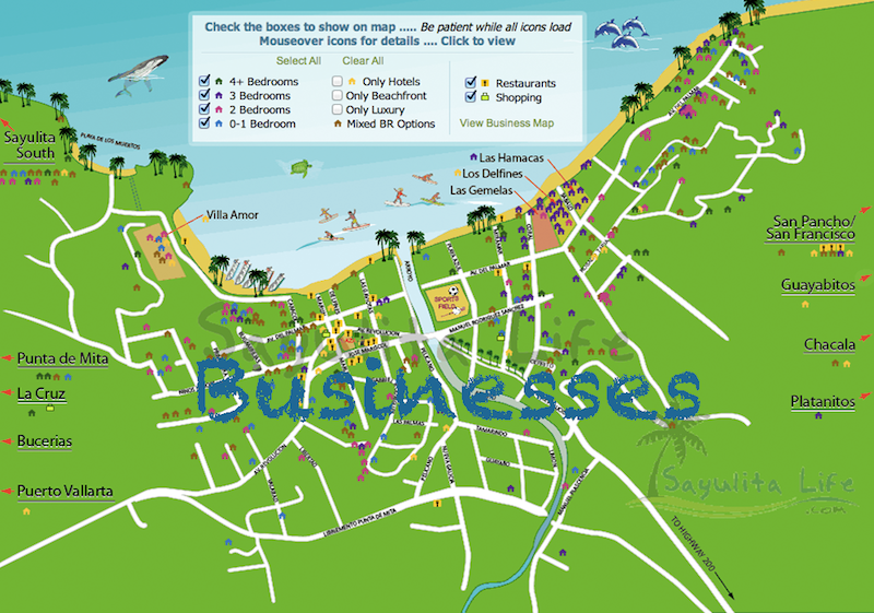 Maps of Vacation Rentals, Restaurants, Shops, Beaches, Town Layout ...