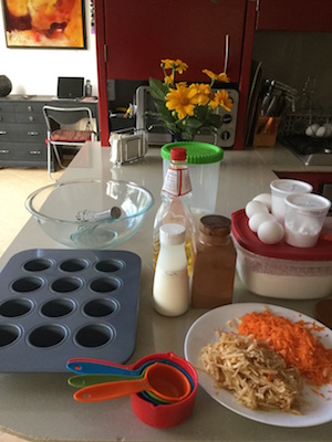 ingredients for carrot cake