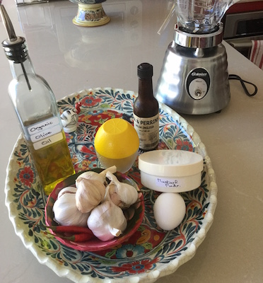 ingredients for caesar salad dressing