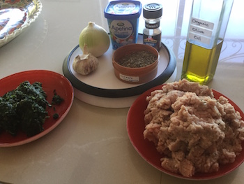 Ingredients for Greek meatballs