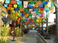 sayulita street after hurricane patricia, no damage reported