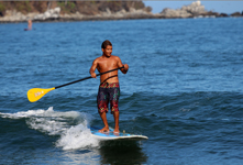 stand up paddler in sayulita