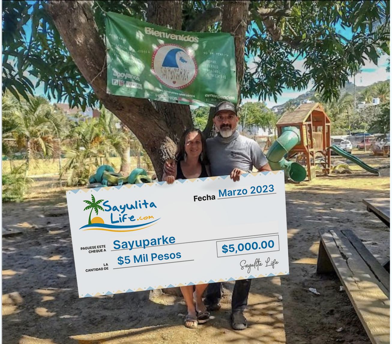 Sayulita Life’s March $5000 donation: SayuParke
